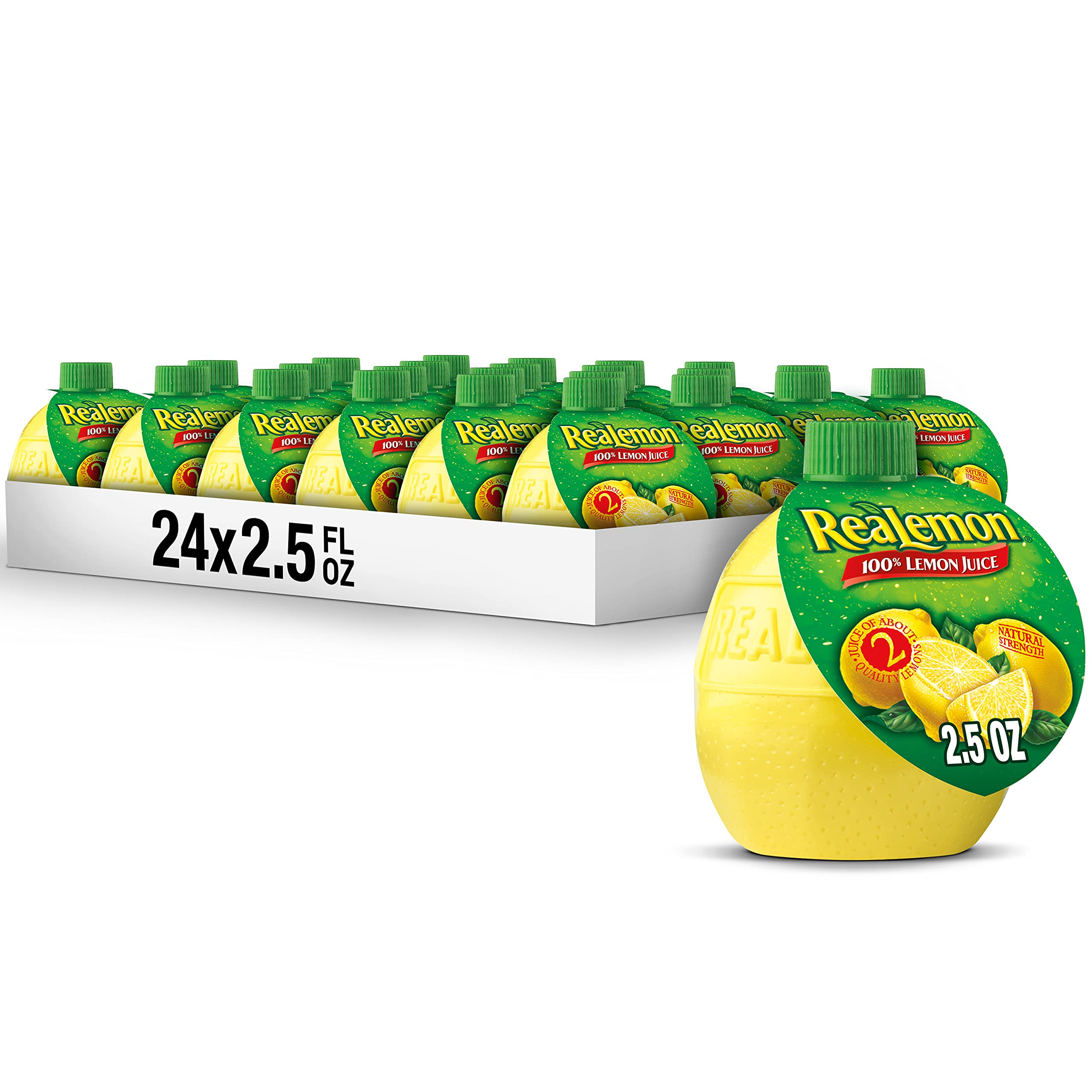 ReaLemon 100% Lemon Juice, 2.5 fl oz (24-Pack) Gluten-Free Mixer